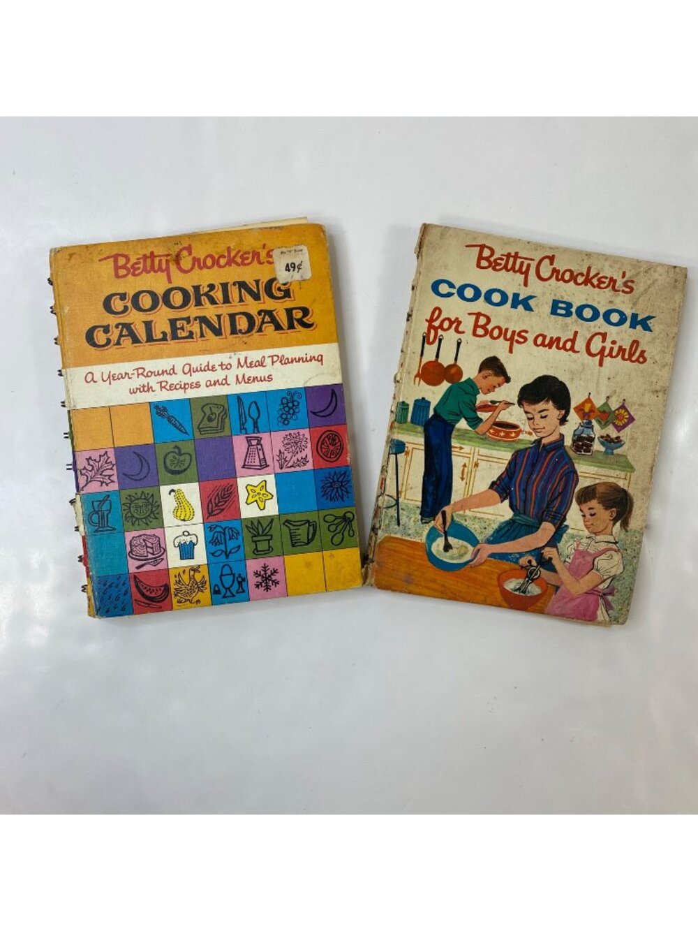 Vintage Betty Crockers Cooking Calendar & Cook Book For Boys And Girls Set